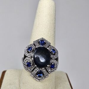 Silver Blue Gemstone Blue Gemstone Accents Karis STS Size 10